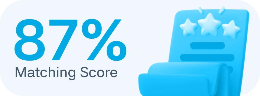 87% matching score against official documents