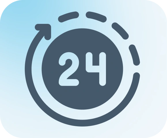 24/7 availability icon