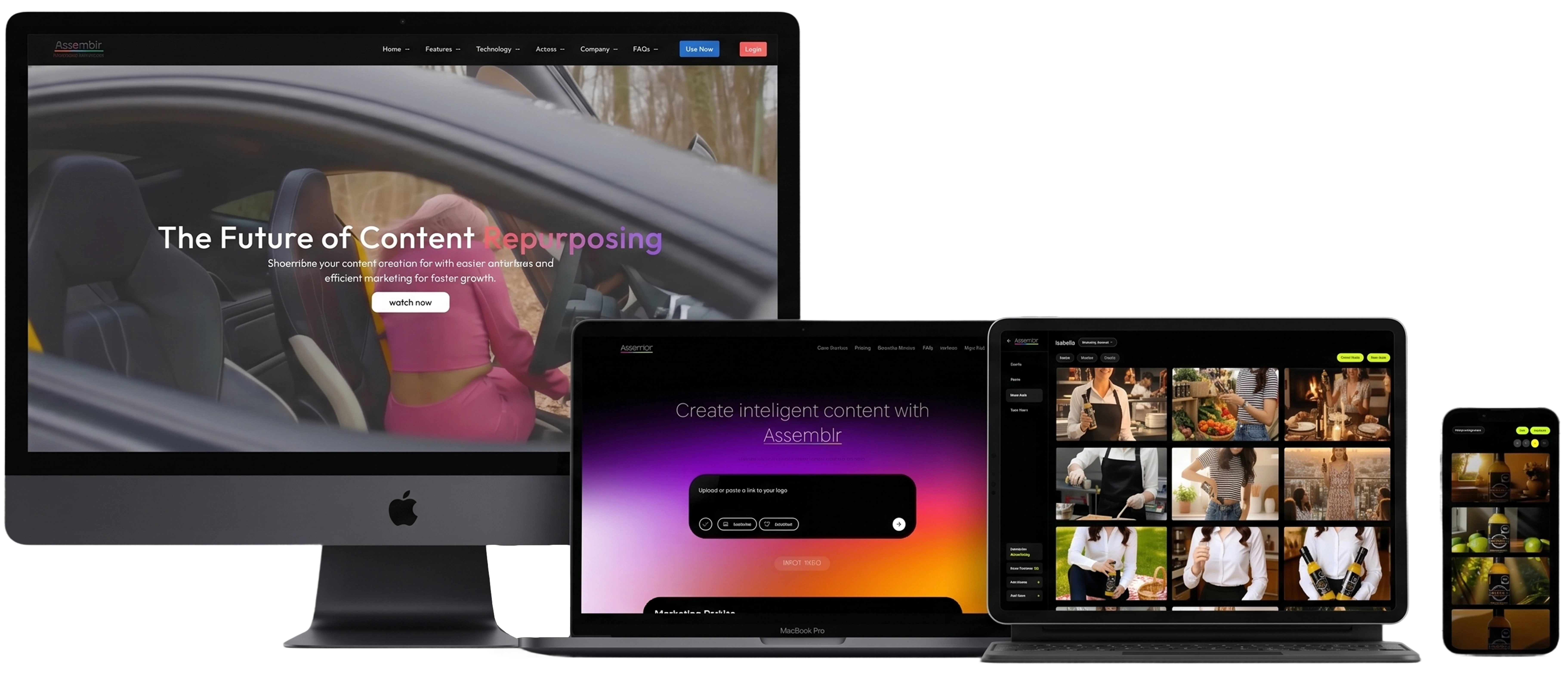 Assemblr.ai platform on multiple devices