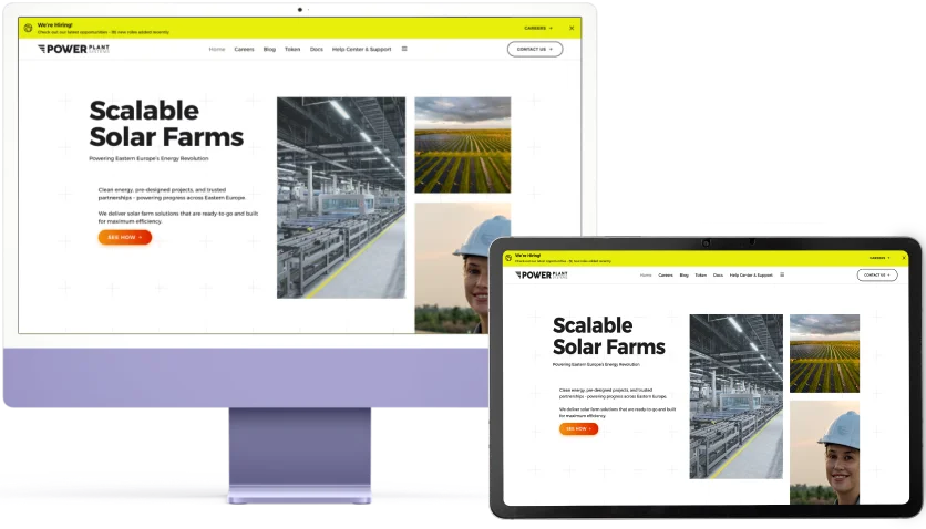 EMZO platform on desktop and tablet