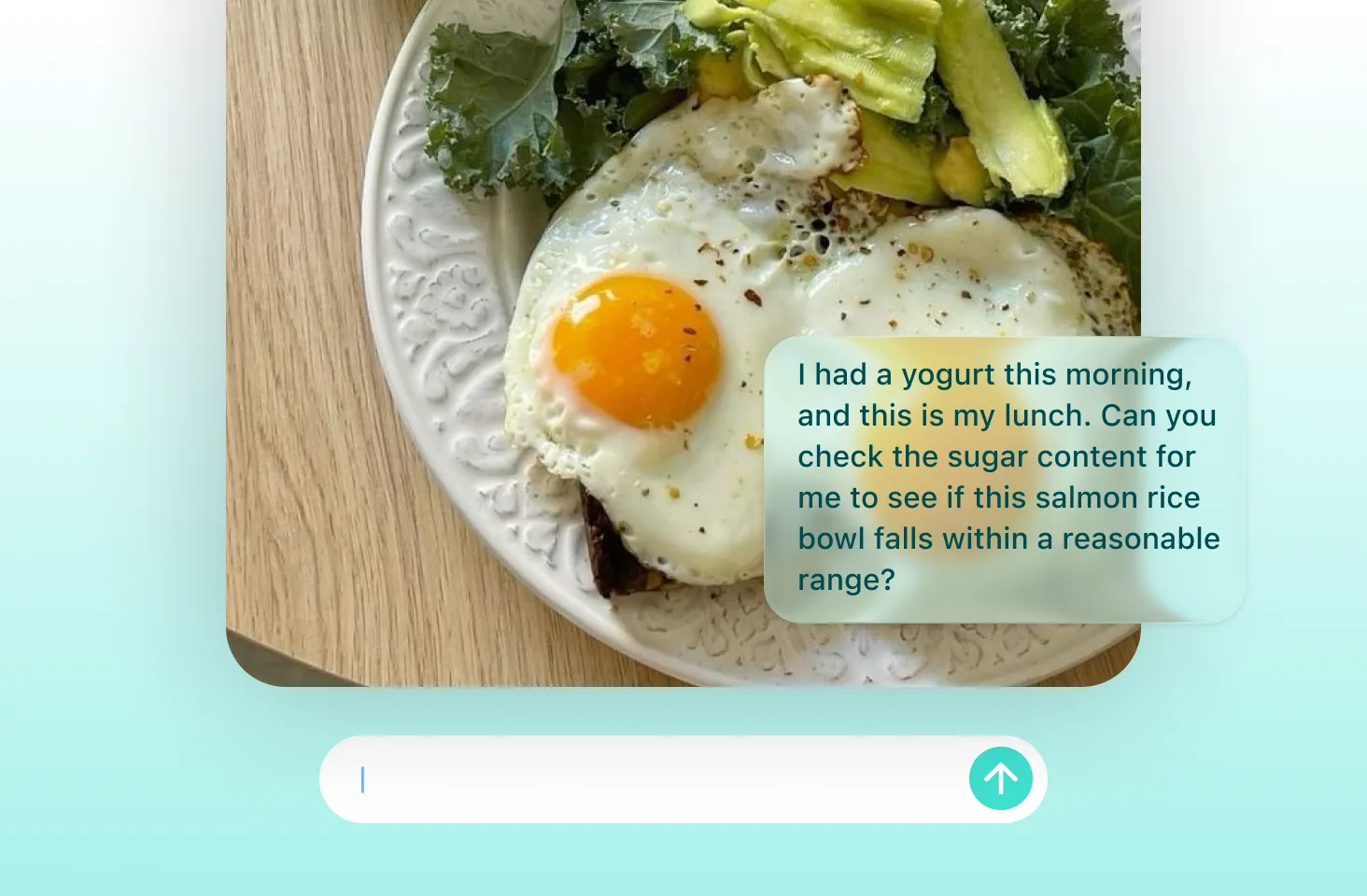 Genii food scan showing nutrition breakdown of a meal