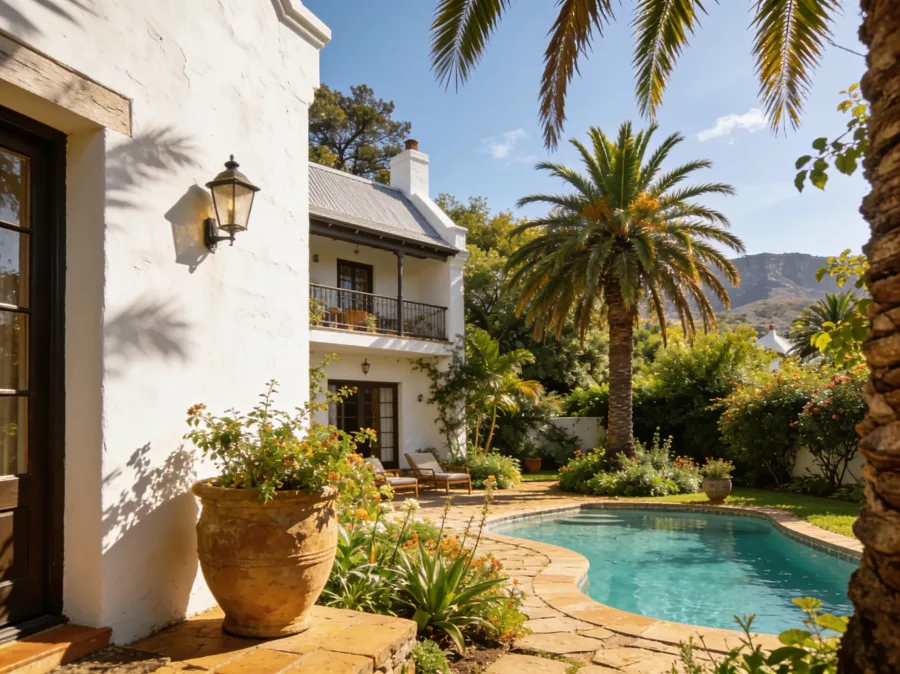 Property exterior with pool