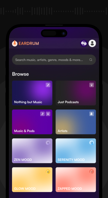 Eardrum Mood Curated: AI Music Platform Case Study | Codiste