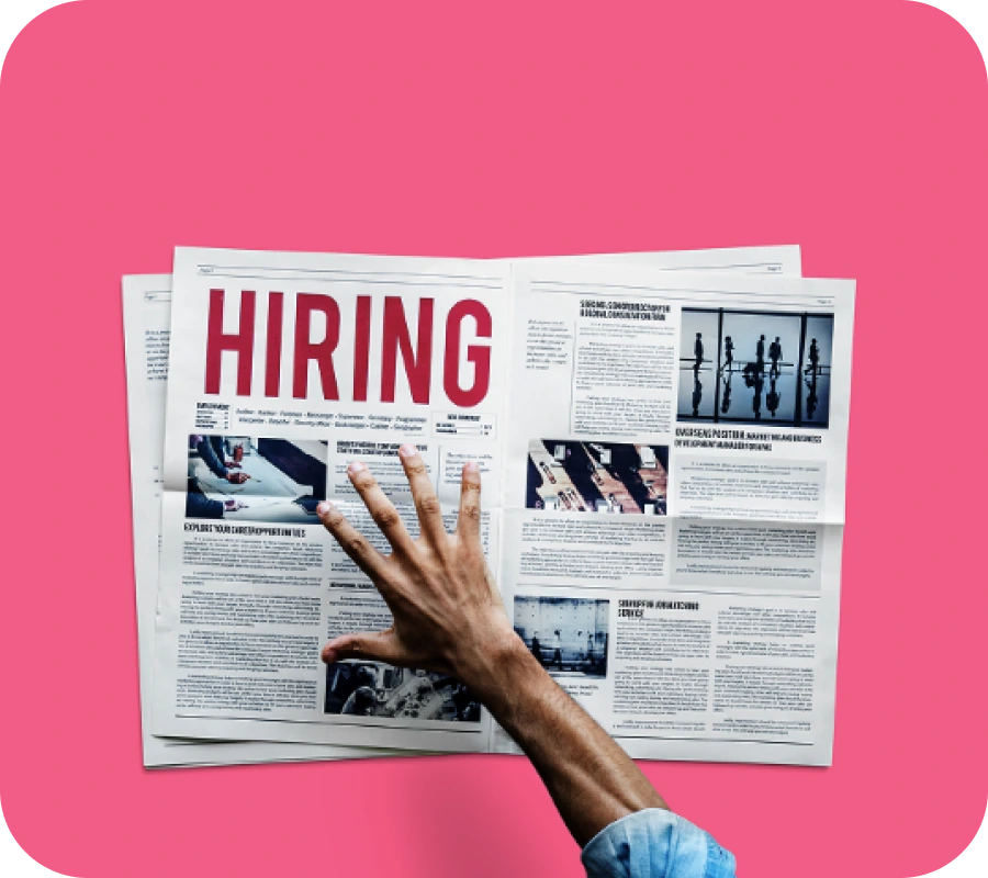 Hiring newspaper representing job advertising on Wirk